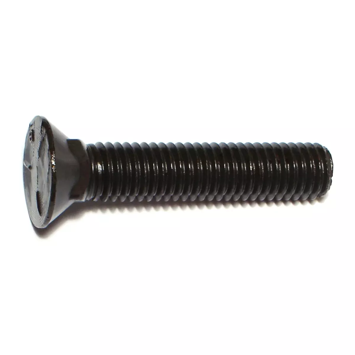1/2"-13 x 2-1/2" Plain Grade 5 Steel Coarse Thread Flat Head Plow Bolts