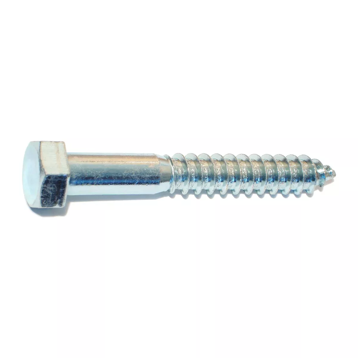 1/2" x 3-1/2" Zinc Plated Grade 2 / A307 Steel Hex Head Lag Screws
