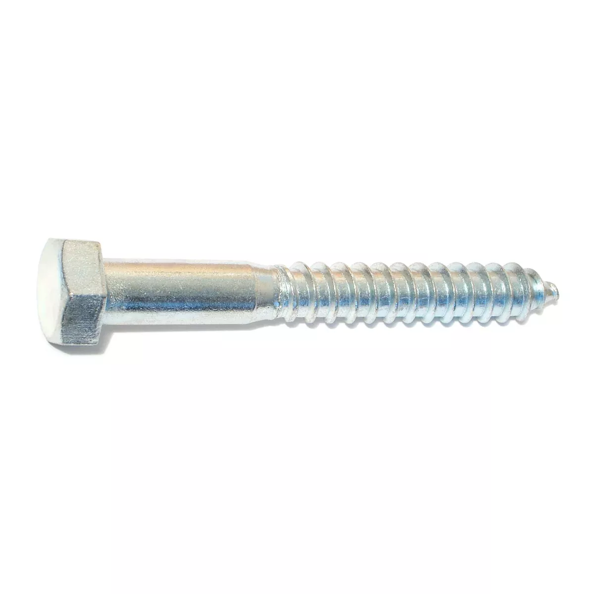 1/2" x 4" Zinc Plated Grade 2 / A307 Steel Hex Head Lag Screws