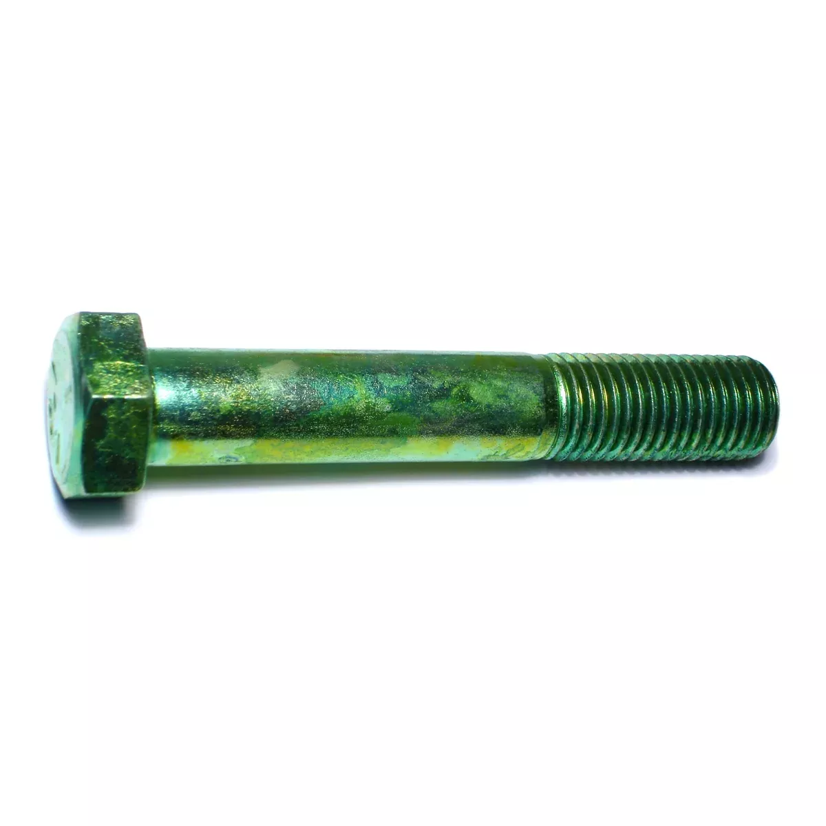 1"-8 x 6" Green Rinsed Zinc Grade 5 Hex Cap Screws (7 pcs.)