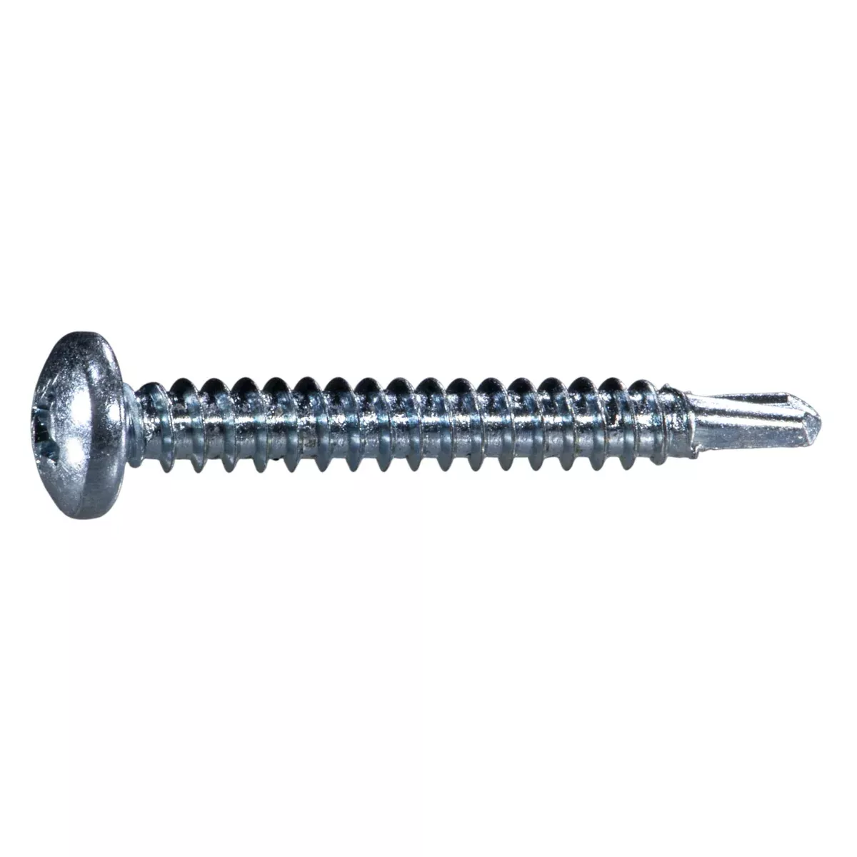 #10-16 x 1-1/2" Zinc Plated Steel Phillips Pan Head Self-Drilling Screws