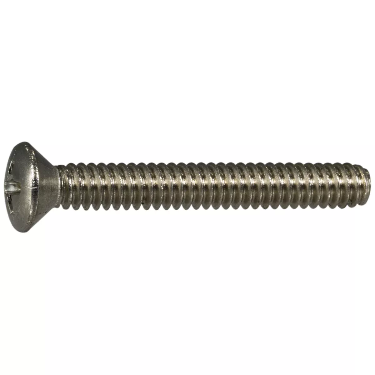#10-24 x 1-1/2" 18-8 Stainless Steel Coarse Thread Phillips Oval Head Machine Screws