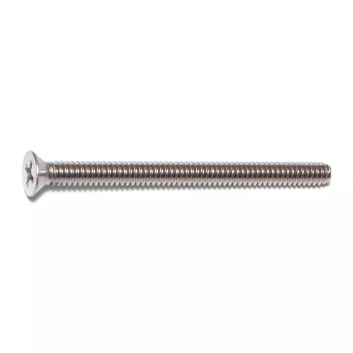#10-24 x 2-1/2" 18-8 Stainless Steel Coarse Thread Phillips Flat Head Machine Screws