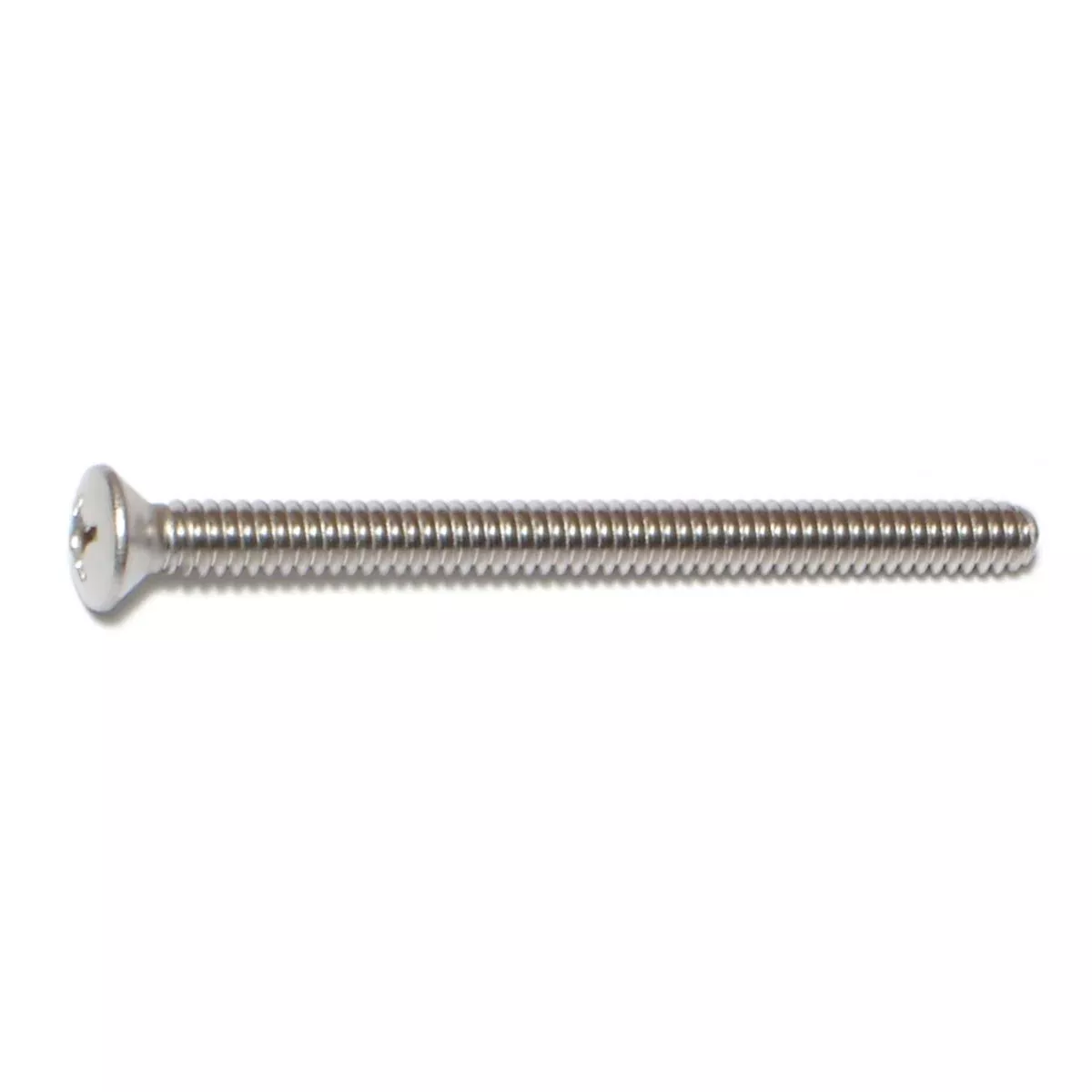 #10-24 x 2-1/2" 18-8 Stainless Steel Coarse Thread Phillips Oval Head Machine Screws