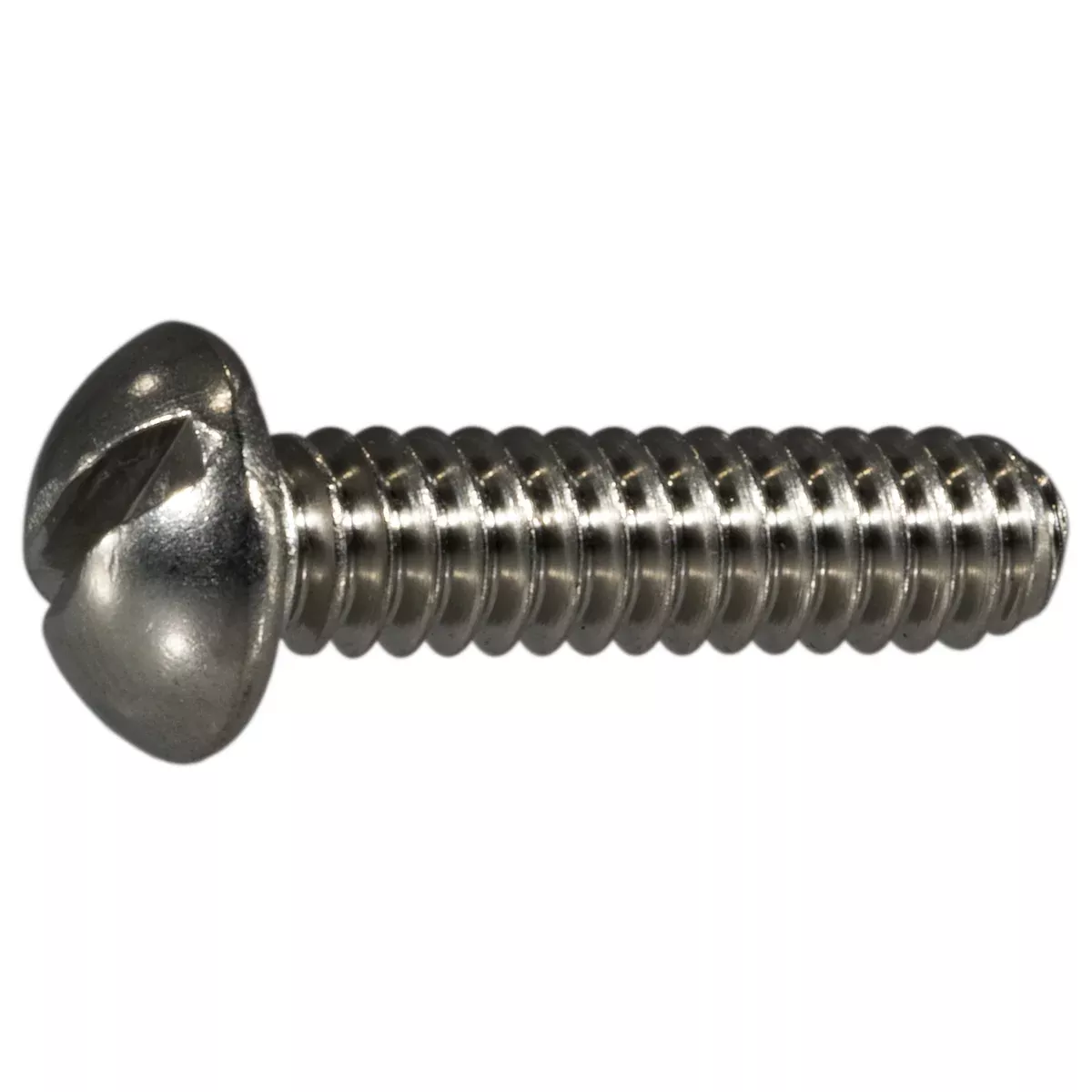 #10-24 x 3/4" 18-8 Stainless Slotted Round Machine Screws (100 pcs.)