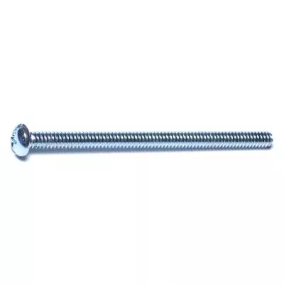 #10-24 x 3" Zinc Plated Steel Coarse Thread Combo Round Head Machine Screws