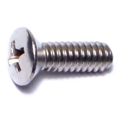 #10-24 x 5/8" 18-8 Stainless Phillips Oval Machine Screws (100 pcs.)