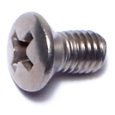 #10-32 x 3/8" 18-8 Stainless Phillips Oval Machine Screws (100 pcs.)