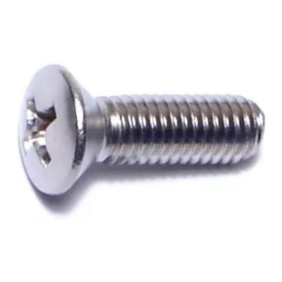 #10-32 x 5/8" 18-8 Stainless Phillips Oval Machine Screws (100 pcs.)