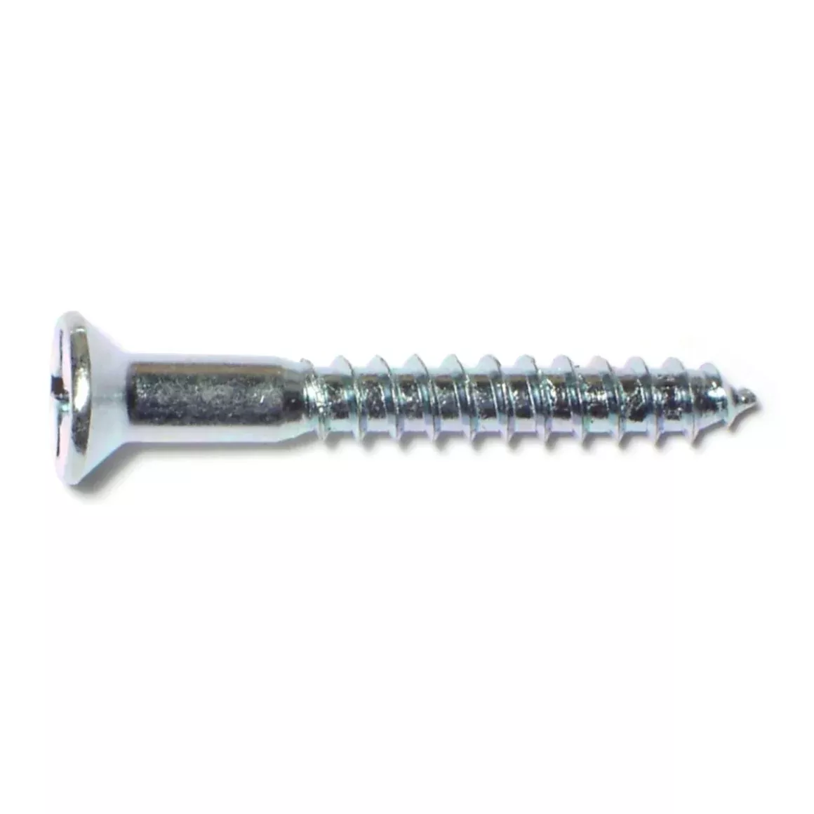 #10 x 1-1/2" Zinc Plated Steel Phillips Flat Head Wood Screws