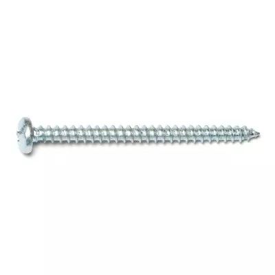 #10 x 2-1/2" Zinc Plated Steel Combo Pan Head Sheet Metal Screws