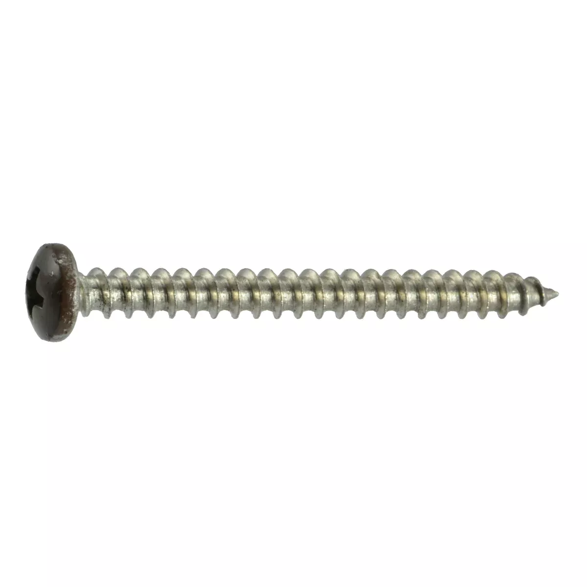 #10 x 2" Brown Painted 18-8 Stainless Steel Phillips Pan Head Sheet Metal Screws