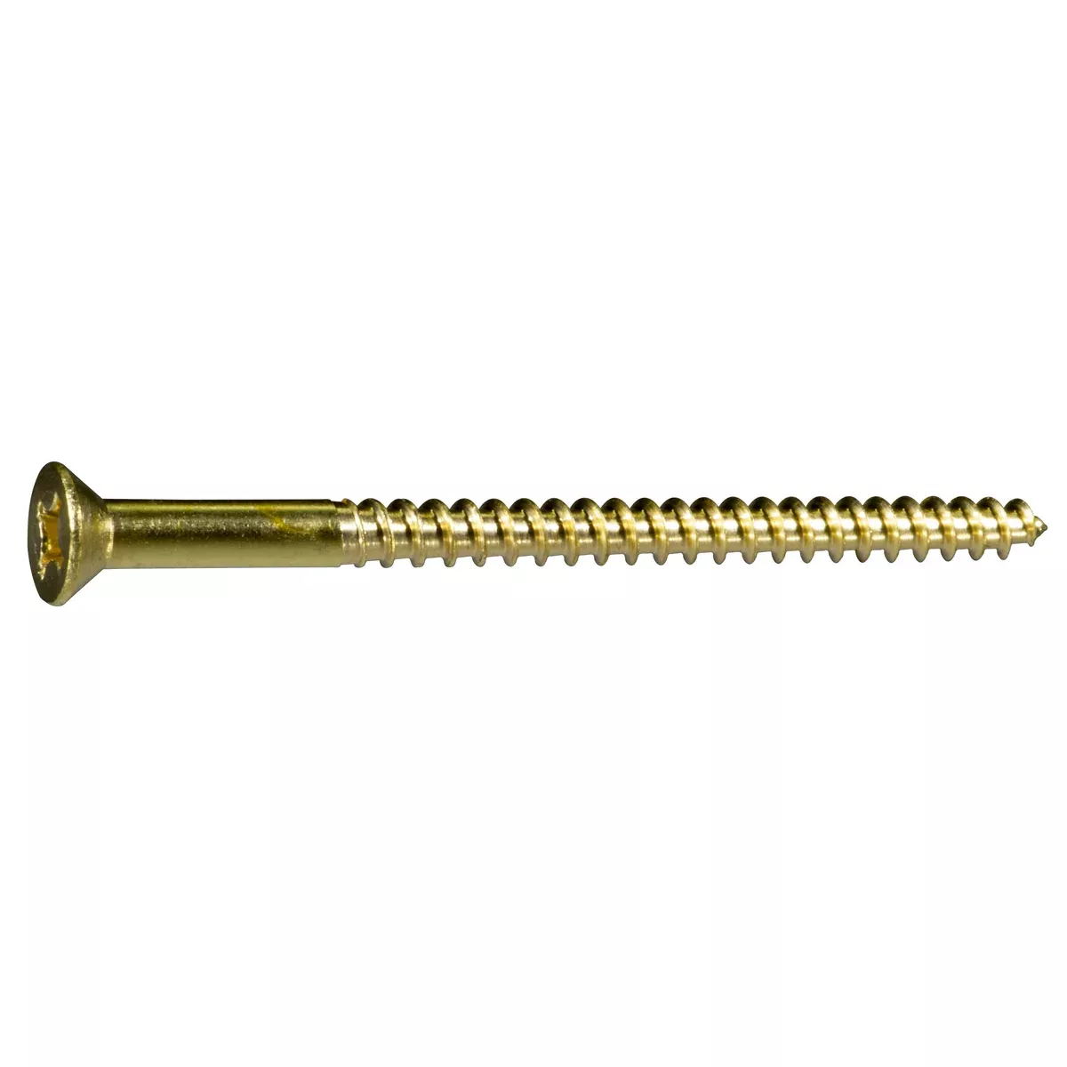 #10 x 3" Brass Phillips Flat Head Wood Screws