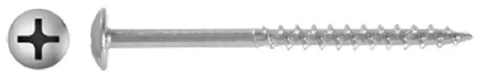 #10 X 3" Cabinet Screw | Phillips Truss Head | Zinc Plated | Bulk Box 1500