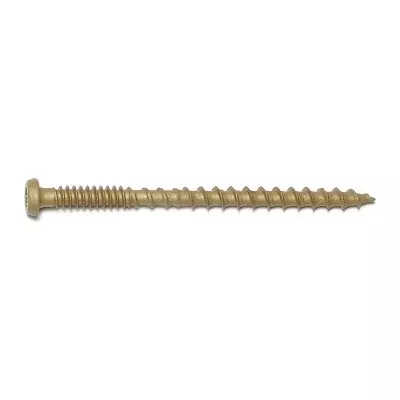 #10 x 3" Tan Ruspert Coated Steel Composite Star Drive Pan Head Deck Screws