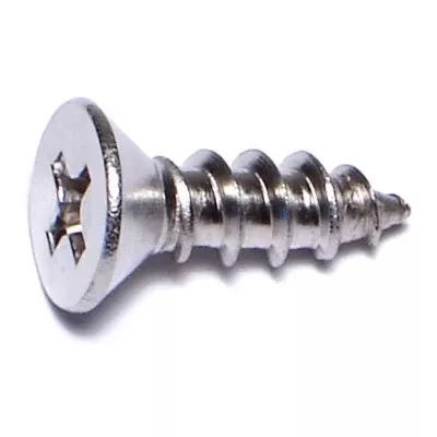 #10 x 5/8" 18-8 Stainless Steel Phillips Flat Head Sheet Metal Screws