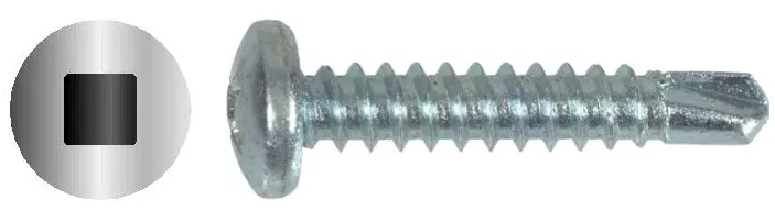 #10 X 5/8" Square Pan Head | Self-Drilling Screw | Zinc Plated | DP2 | Bulk Box 7500