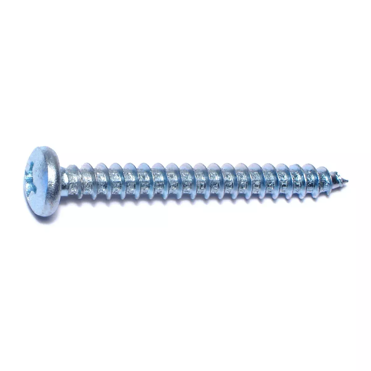 #12 x 2" Zinc Plated Steel Phillips Pan Head Sheet Metal Screws