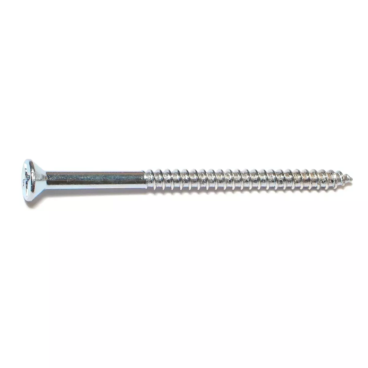 #12 x 3-1/2" Zinc Plated Steel Phillips Flat Head Wood Screws