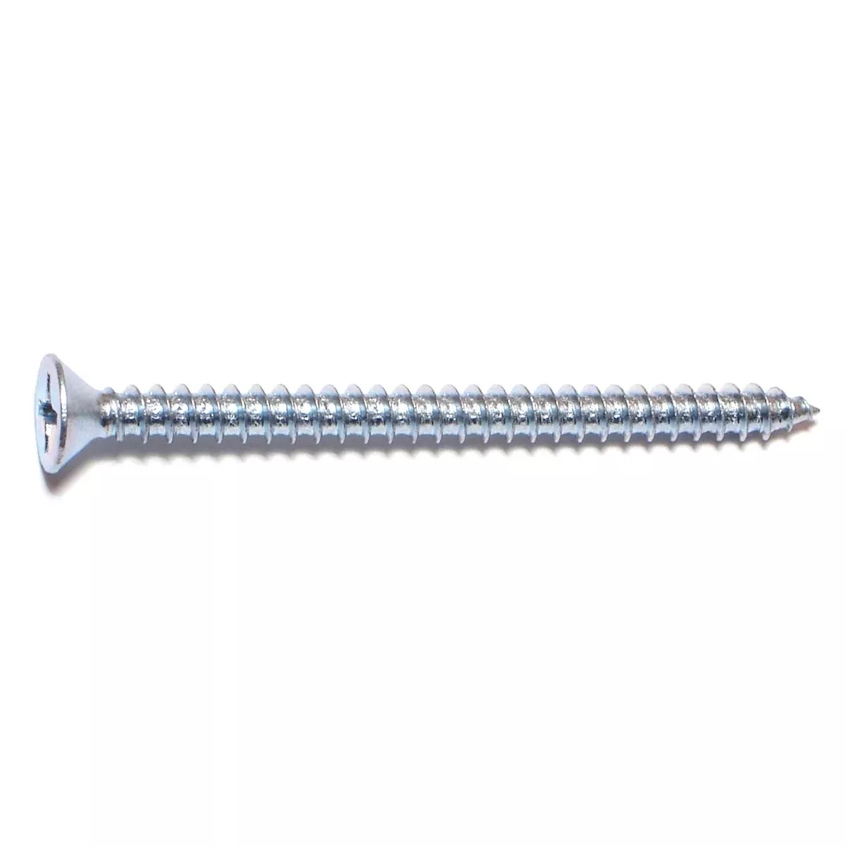 #12 x 3" Zinc Plated Steel Phillips Flat Head Sheet Metal Screws