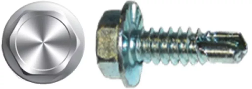 #14 X 1" Unslotted Hex Washer Head | Self-Drilling Screw | Zinc plated | DP3 | Bulk Box 3000