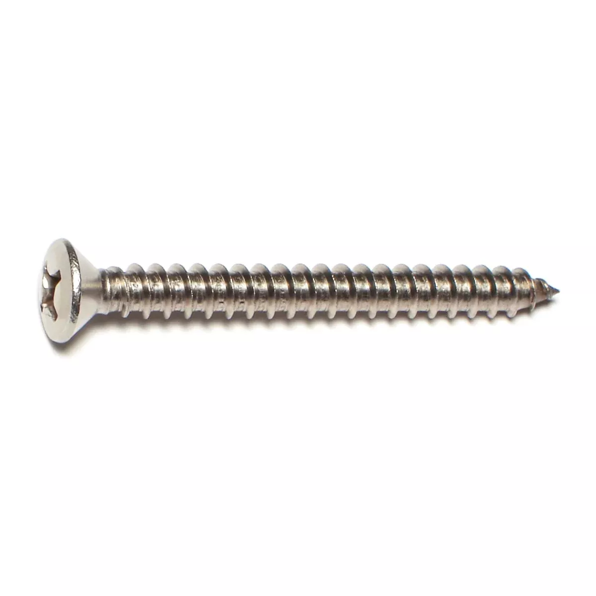 #14 x 2-1/2" 18-8 Stainless Steel Phillips Oval Head Sheet Metal Screws