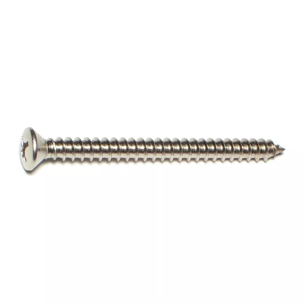 #14 x 3" 18-8 Stainless Steel Phillips Oval Head Sheet Metal Screws