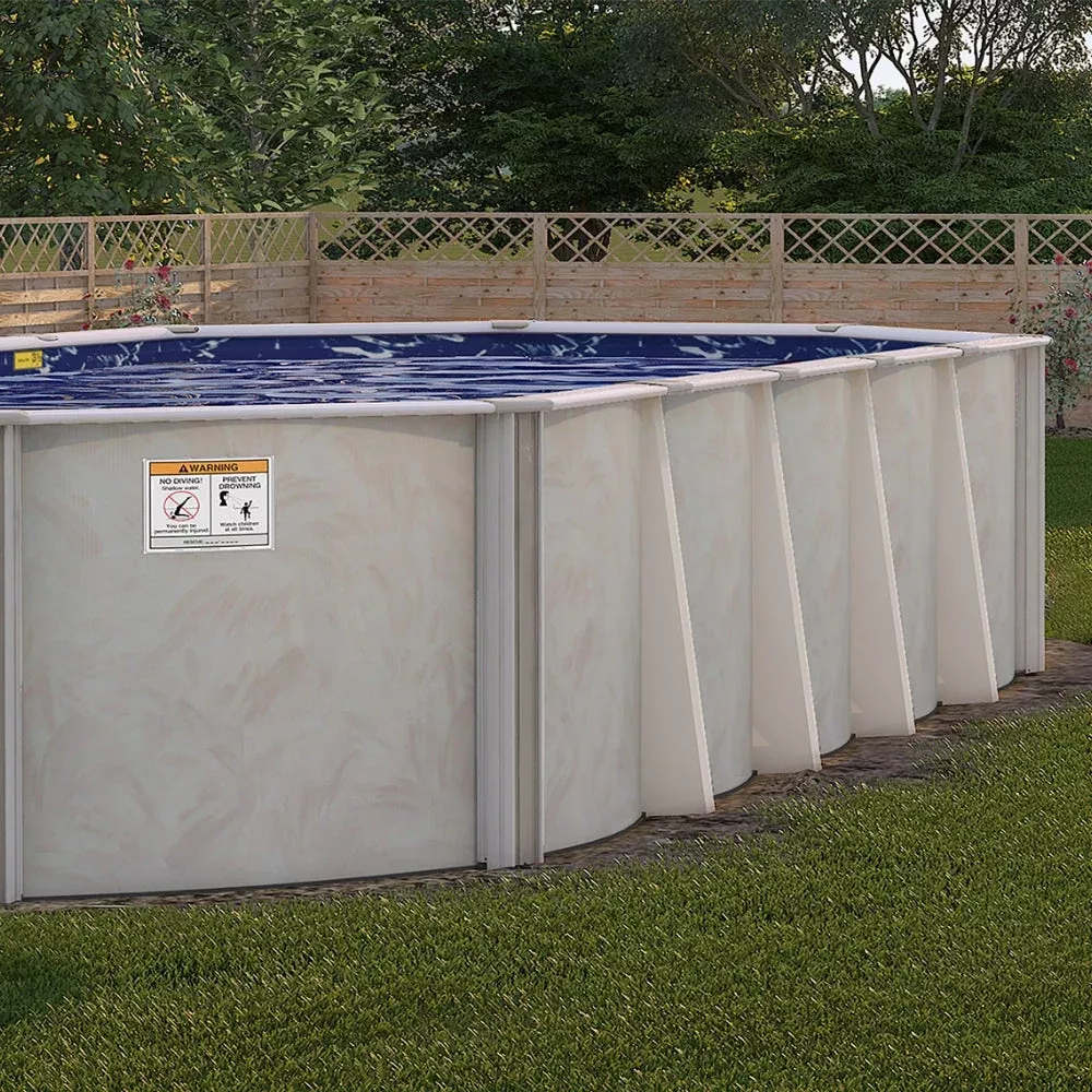 18' x 36' x 54" Oval Lomart Semi Inground Whispering Wind III Pool & Package