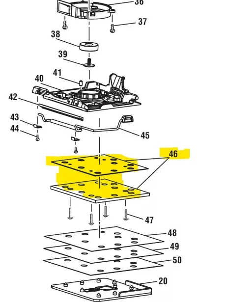 204248017 Ryobi Plate Assembly W/ Cushion 200202538