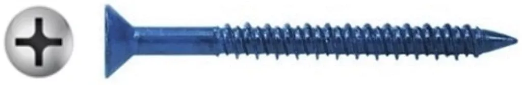 3/16 X 1-3/4" Flat Head Phillips | Concrete & Masonry Screw Anchor | Tapper | Bulk Box 2000