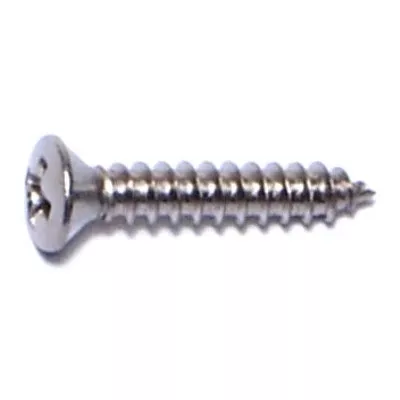 #4 x 5/8" 18-8 Stainless Phillips Oval Sheet Metal Screws (100 pcs.)