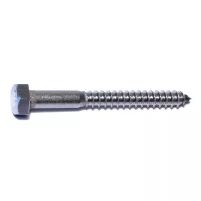 5/16" x 3" 18-8 Stainless Steel Hex Head Lag Screws