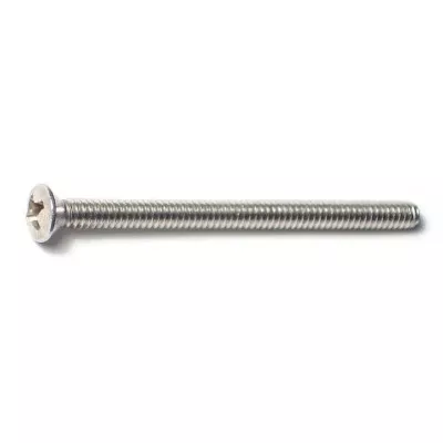 #6-32 x 2" 18-8 Stainless Steel Coarse Thread Phillips Oval Head Machine Screws