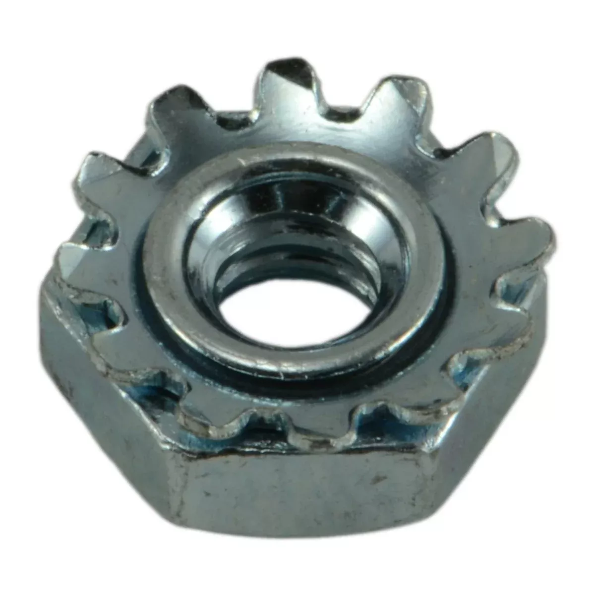 #6-32 Zinc Plated Grade 2 Steel Coarse Thread Kep Lock Nuts