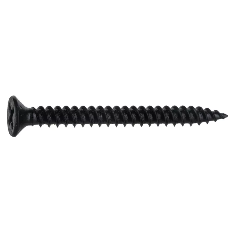 #6 x 1-1/2" Black Phosphate Steel Phillips Flat Head TwinFast Wood Screws