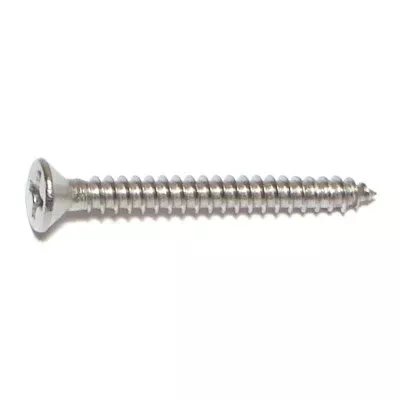 #6 x 1-1/4" 18-8 Stainless Steel Phillips Flat Head Sheet Metal Screws