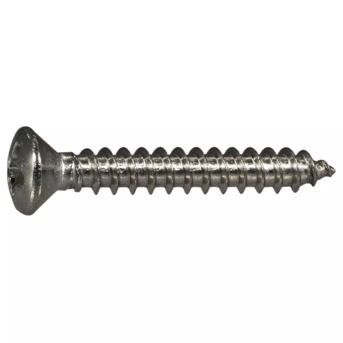 #6 x 1" 18-8 Stainless Steel Phillips Oval Head Sheet Metal Screws