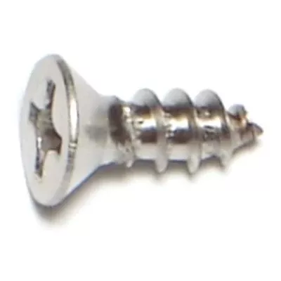 #6 x 3/8" 18-8 Stainless Phillips Flat Sheet Metal Screws (100 pcs.)
