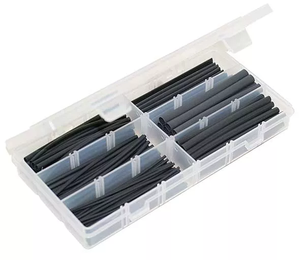 (6972F) Black Heat Shrink Kit, 161 pcs