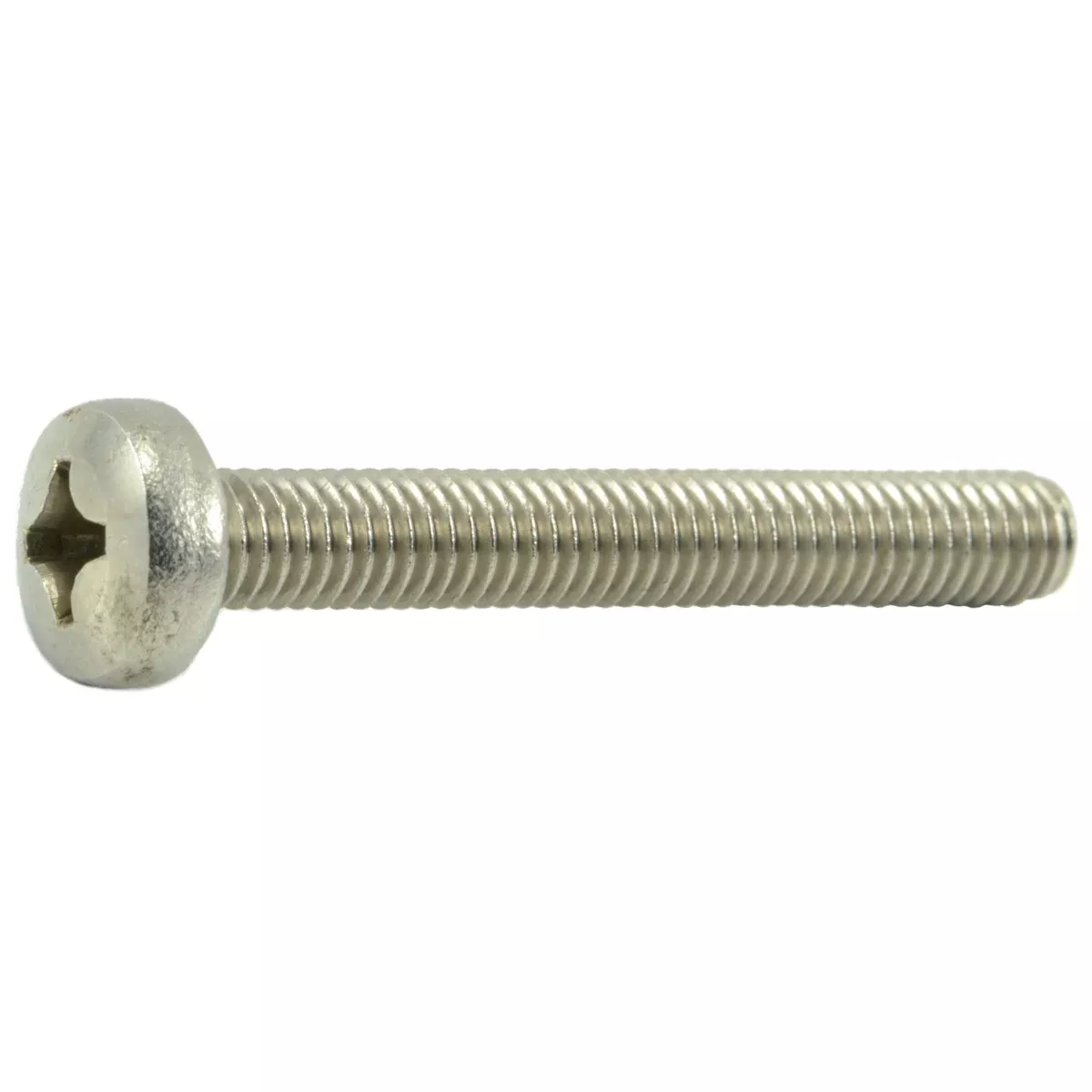 6mm-1.0 x 45mm A2 Stainless Steel Coarse Thread Phillips Pan Head Machine Screws