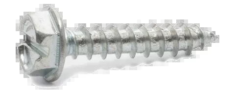 #8 X 1/2" Slotted Hex Head | Sheet Metal Screw | Sharp Point | Zinc Plated | Bulk Box 10000