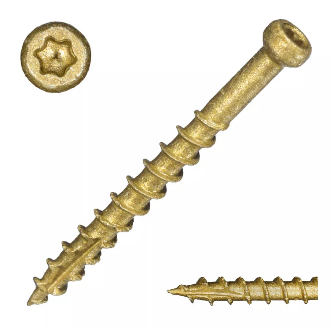 8 x 1-5/8" Star Drive Tan SaberDrive Trim Screws