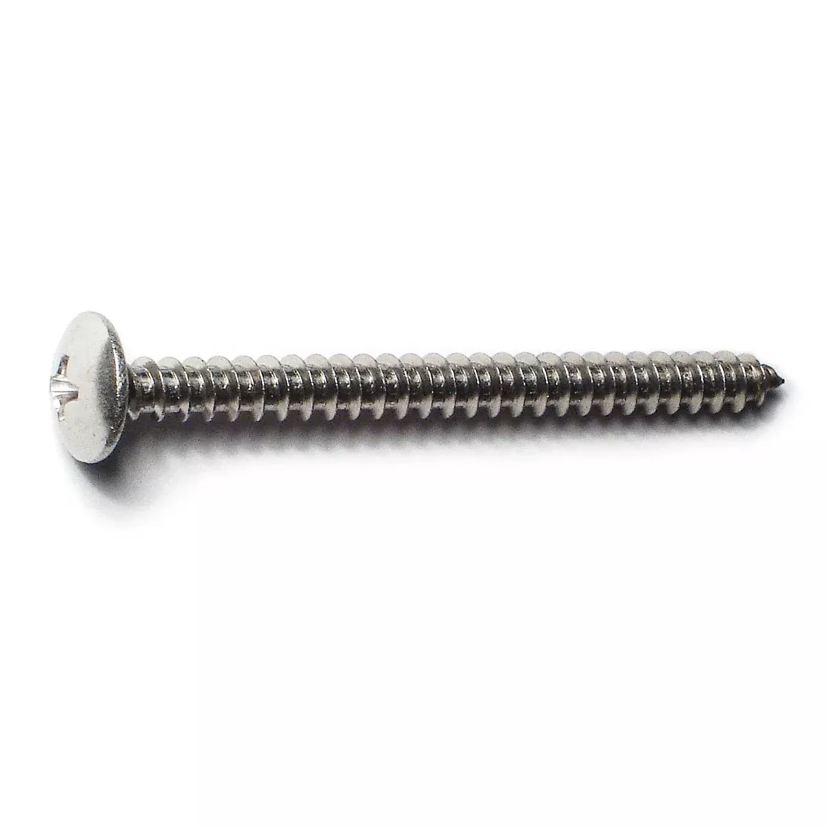 #8 x 2" 18-8 Stainless Steel Phillips Truss Head Sheet Metal Screws