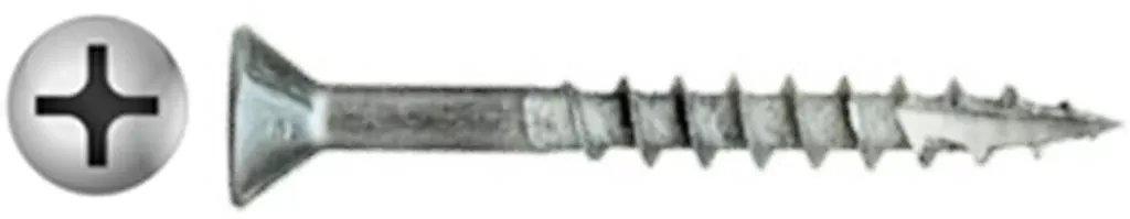 #8 X 2" Phillips Flat Head | Particle Board Screws | Zinc Plated | Type-17 | Bulk Box 3500