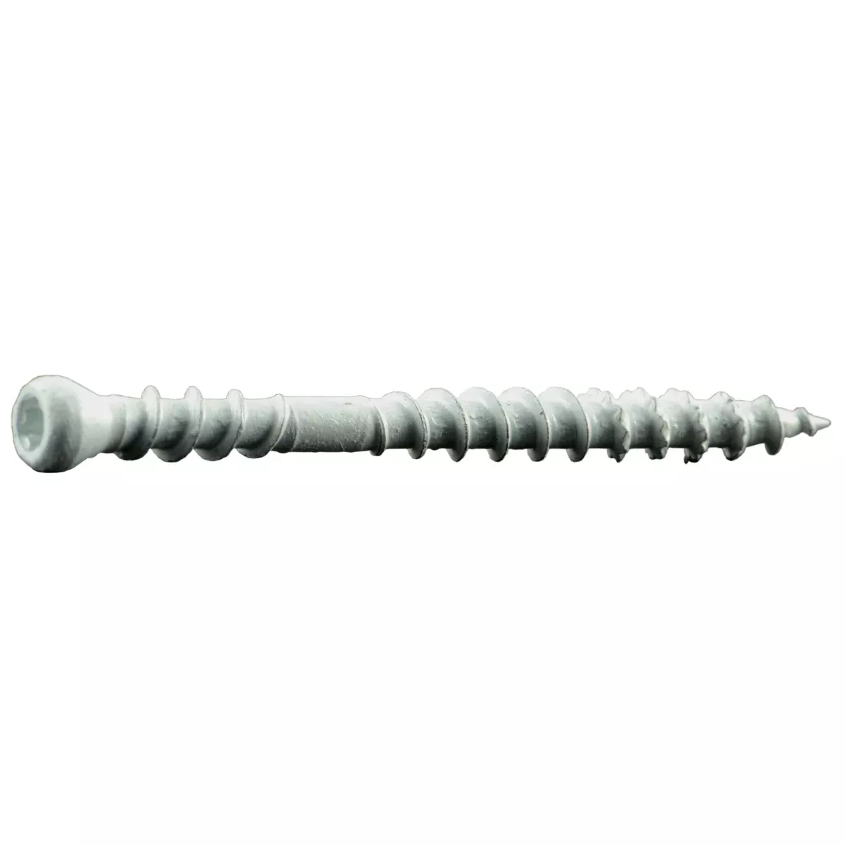 #8 x 2" White XL1500 Coated Steel Composite Star Drive Trim Head Screws