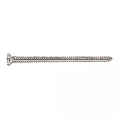 #8 x 3" 18-8 Stainless Steel Phillips Flat Head Sheet Metal Screws