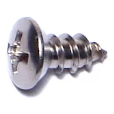 #8 x 3/8" 18-8 Stainless Phillips Oval Sheet Metal Screws (100 pcs.)
