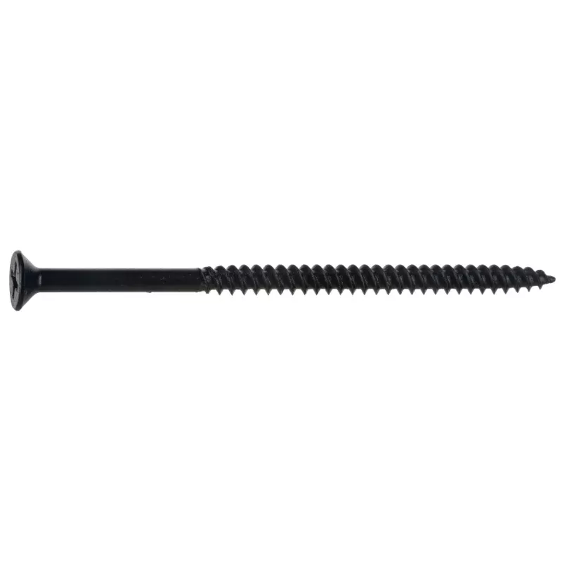 #8 x 3" Black Phosphate Steel Phillips Flat Head TwinFast Wood Screws