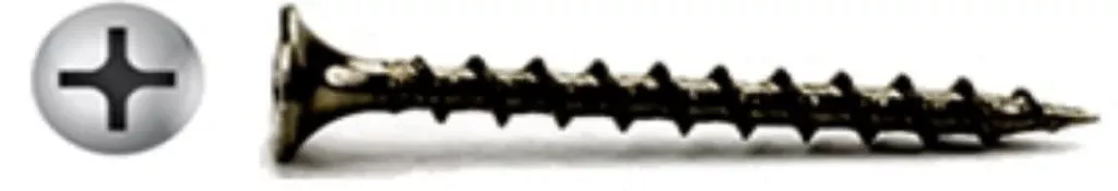 #8 X 3" Drywall Screw | Phillips Bugle Head | Coarse Thread | Black Phosphate | Bulk Box 2000