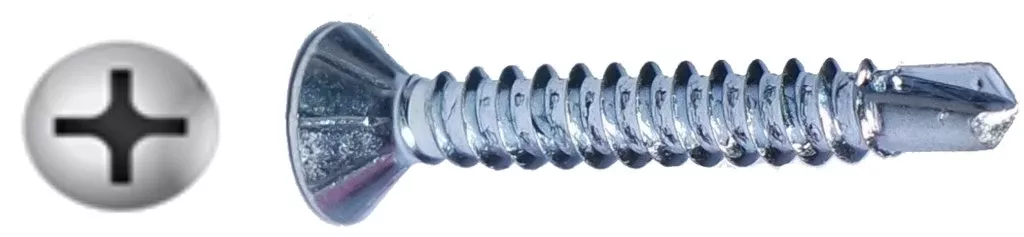 #8 X 3" Phillips Bugle Head | Self-Drilling Screw | Zinc Plated | DP2 | Bulk Box 2000